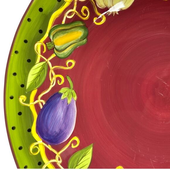 Gates Ware Laurie Gates Vibrant Colorful Art Pottery 14" Large Serving Bowl - Picture 5 of 9